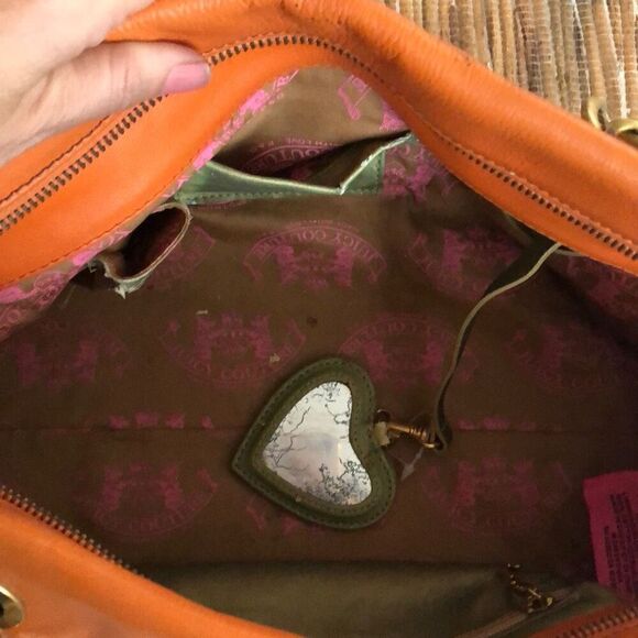 Juicy Couture Y2K Orange leather bag with chain straps - Picture 6 of 9